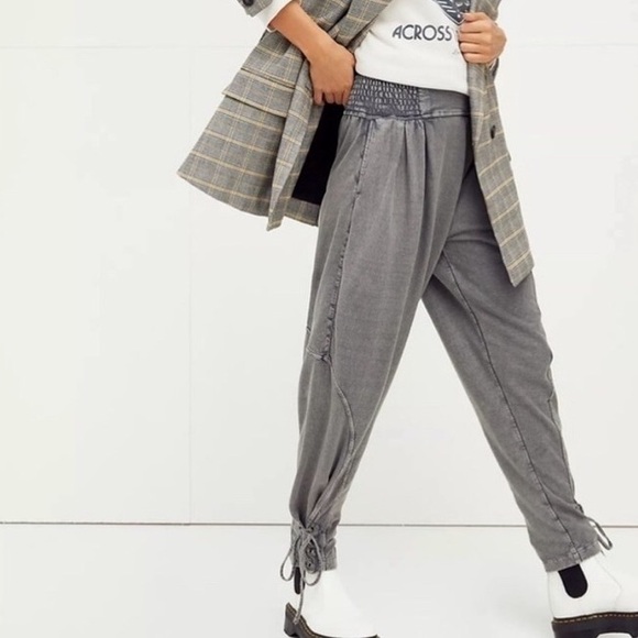 Free People One Billie Smocked Harem Billie Pants - Picture 3 of 11